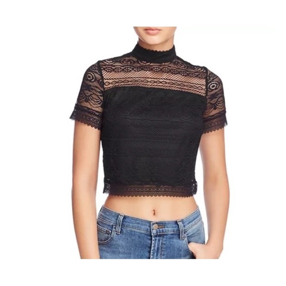 Guess Tops - Guess Adelaide Lace Cropped Top Size S
